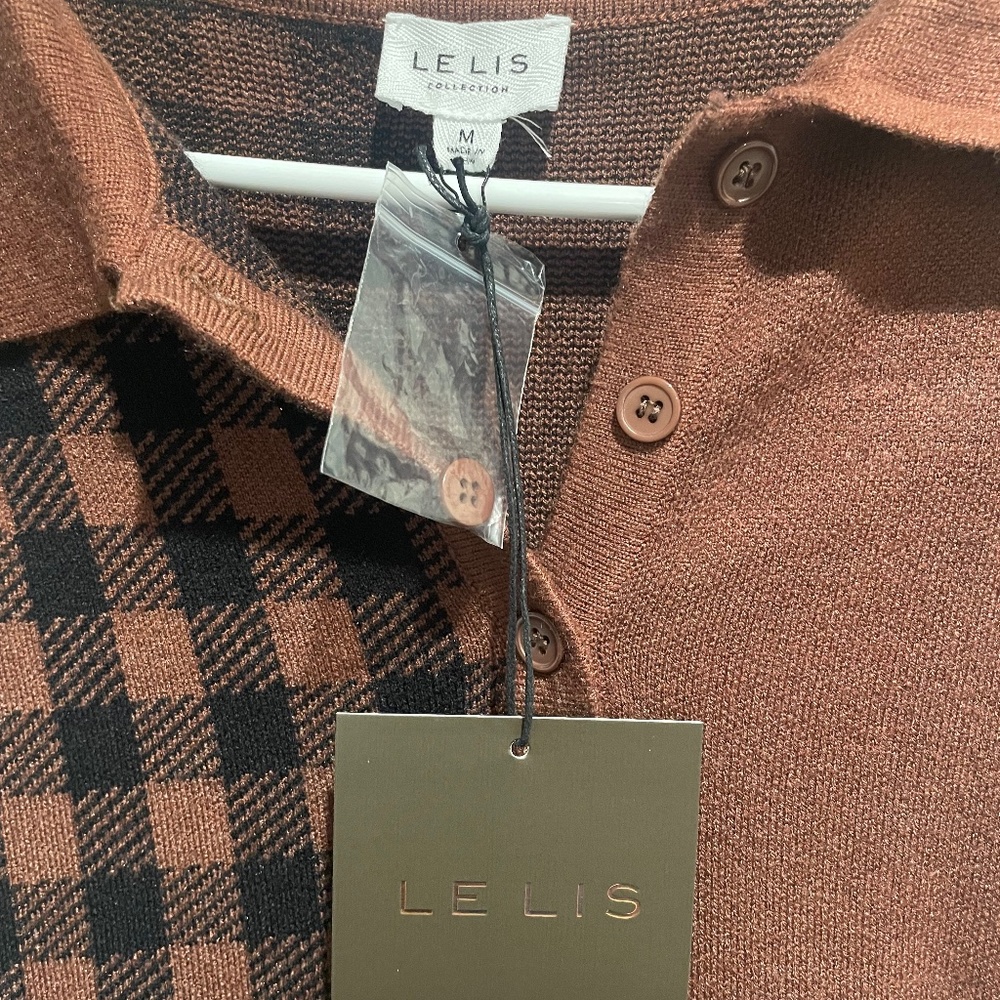 Mini knit collared dress